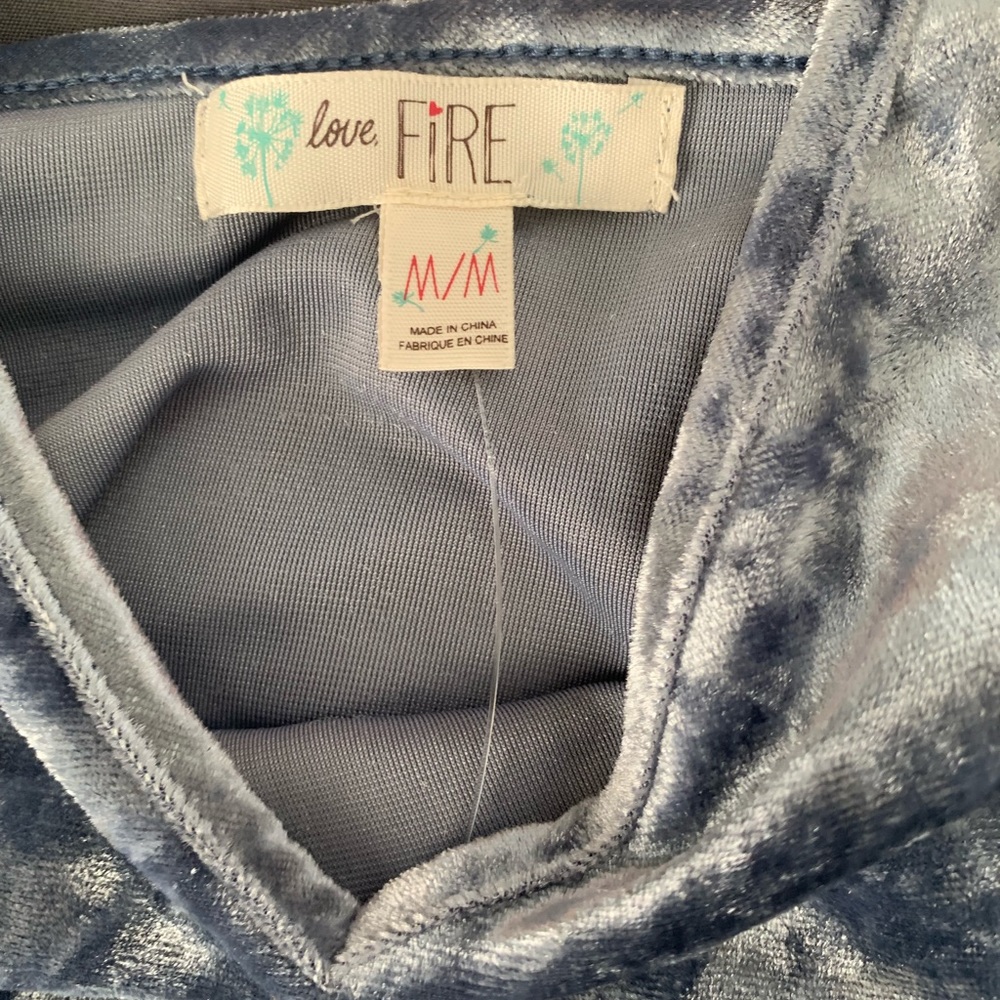 Velvet light blue tank